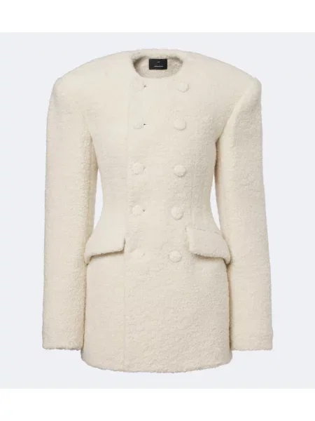 Вълнена рокля Wardrobe.nyc бяло