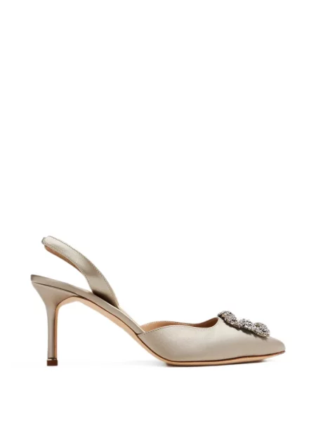 Pantofi cu toc Manolo Blahnik gri