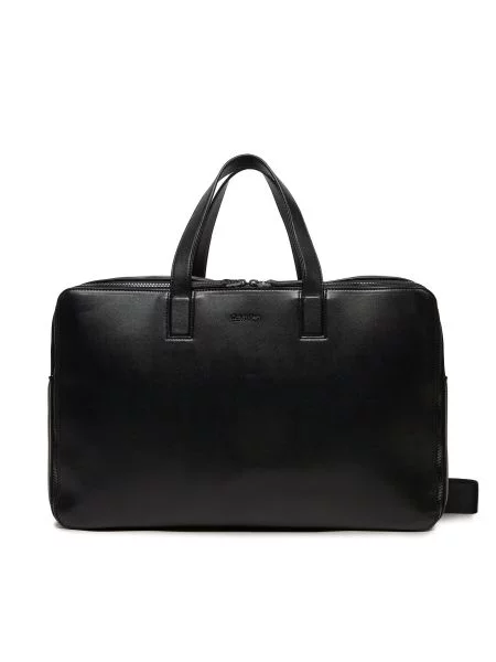 Τσάντα Σαββατοκύριακου Calvin Klein Line Qulit Pu Weekender μαύρο