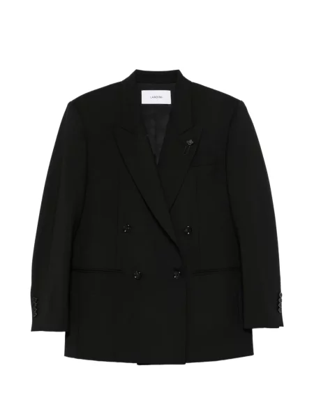 Geacă Lardini de lână cu două rânduri de nasturi negru