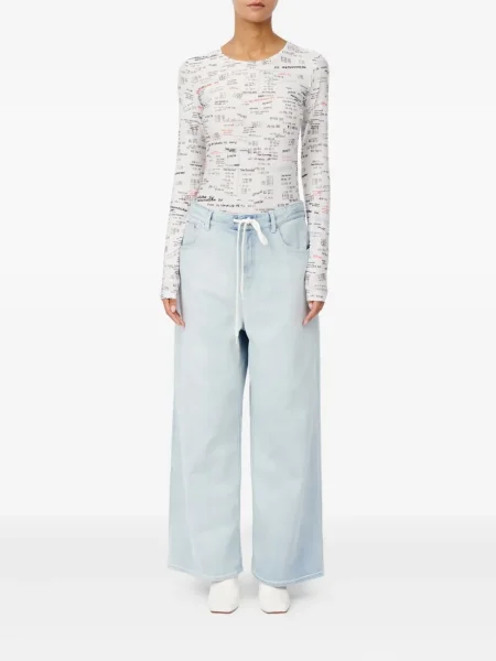 Raišteliu kelnės Mm6 Maison Margiela mėlyna