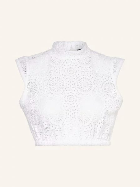 Kinga Mathe Bluzka Bawarska Heidi Z Koronki weiss biała