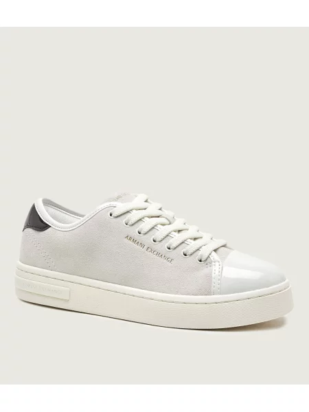 Armani Exchange Sneakers | piele întoarsă gri