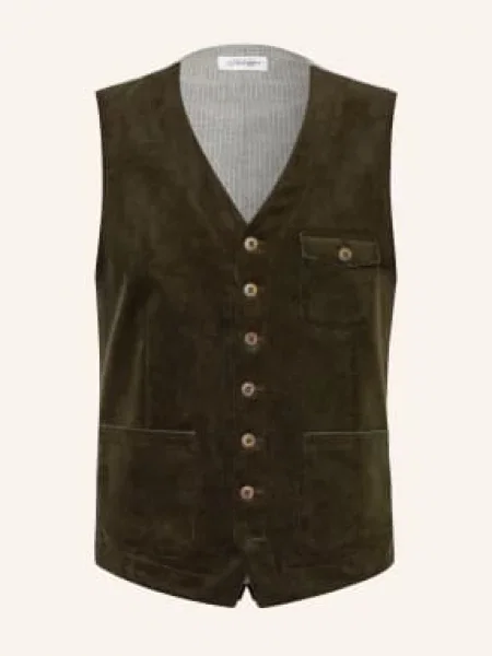 Grasegger Sako Wum Slim Fit Z Manšestru grün