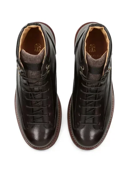 Botine Brunello Cucinelli din piele maro