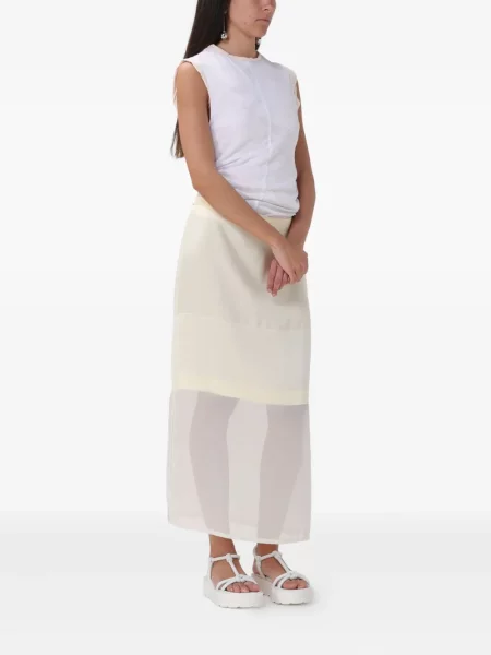 Top Sportmax cu volane alb
