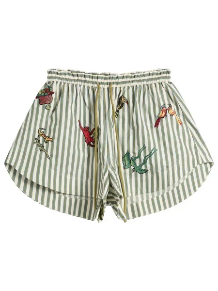 Haftowane szorty Alemais w paski
