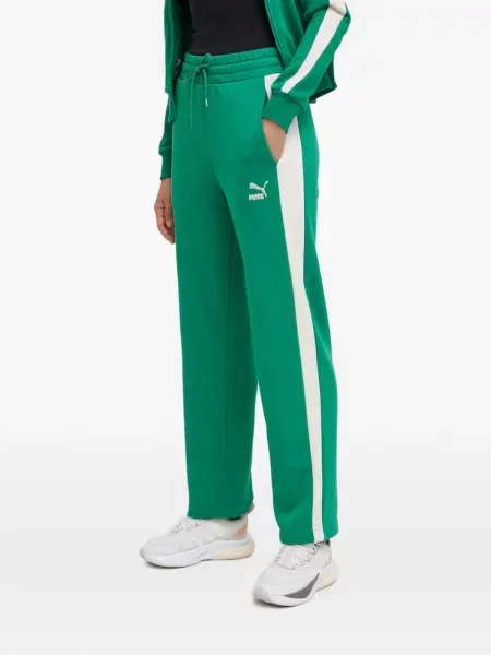 Pantaloni Puma cu dungi verde