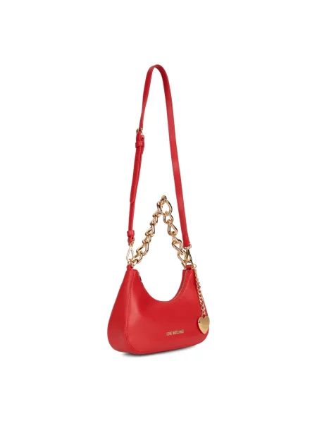 Torebka Love Moschino skórzana czerwona