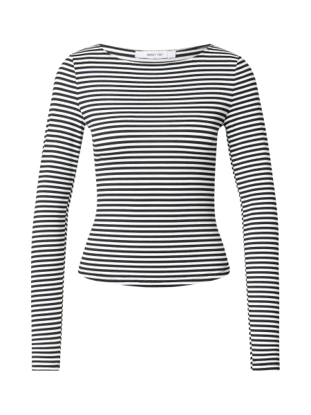ABOUT YOU Tricou Branka negru alb