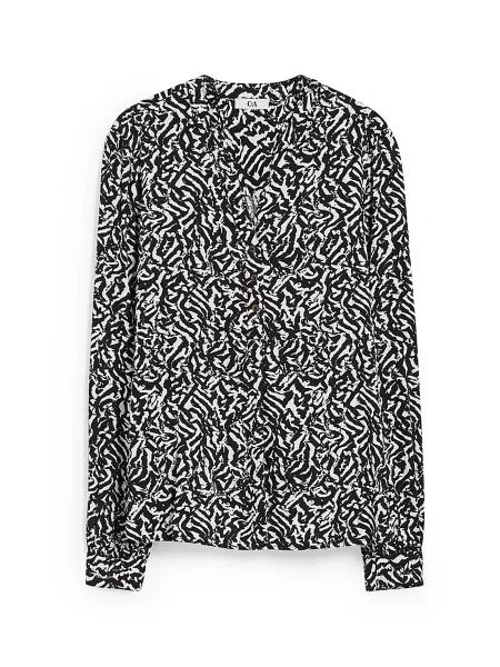C&A Блуза Білий/чорний біла