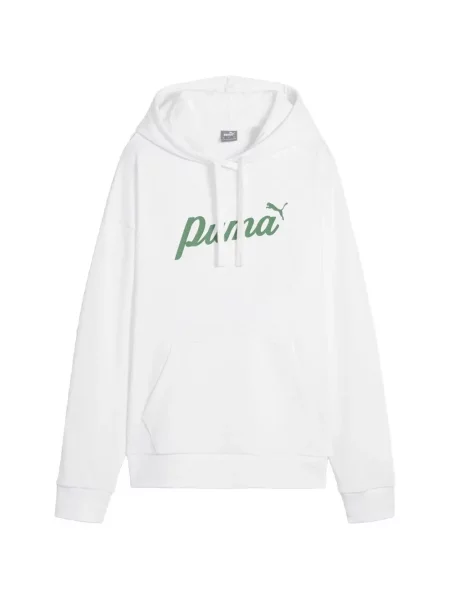 Hanorac cu glugă Puma cu imagine cu cordon alb