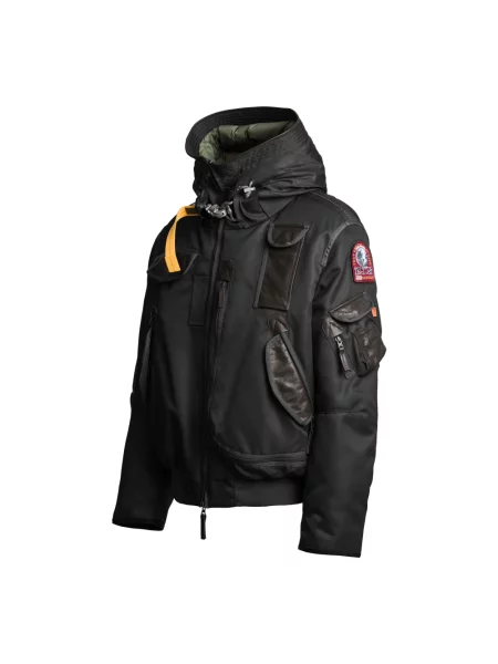 Kurtka skórzana Parajumpers pikowana czarna