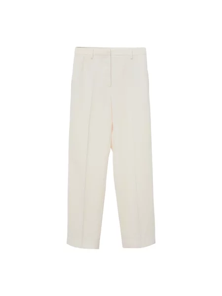 Day Birger et Mikkelsen spodnie beżowy proste high waist białe