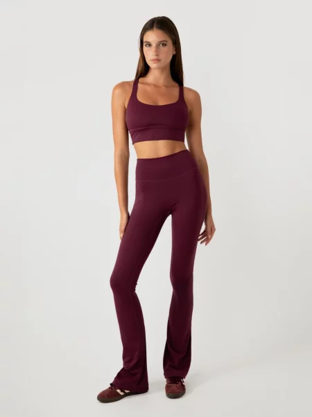 YO-GAYA Legíny Flared Legging burgundská