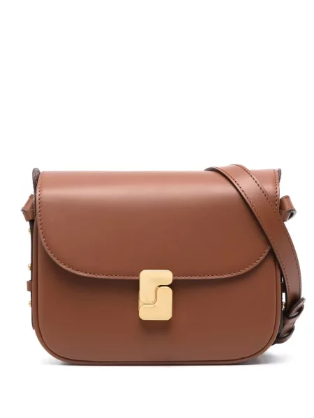 Geanta crossbody Soeur din piele maro