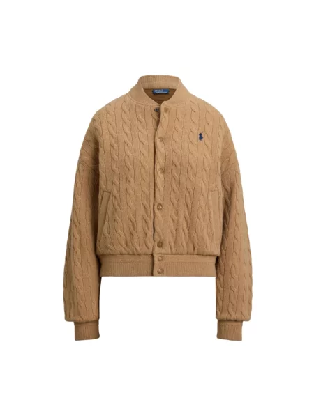 Kardigan Polo Ralph Lauren wełniany brązowy