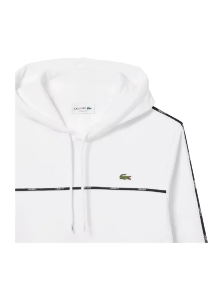 Lniana bluza Lacoste biała