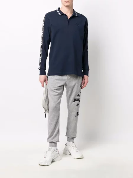 Siuvinėta polo marškinėliai Philipp Plein mėlyna