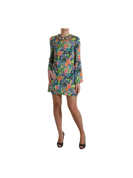 Krótka sukienka Dolce And Gabbana w geometryczne wzory
