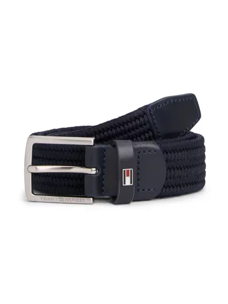 TOMMY HILFIGER Curea Kids Braided Buckle Elastic bleumarin
