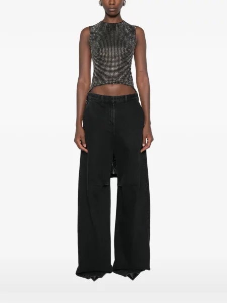 Top Alexander Wang asimetric negru