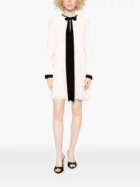 Rochie mini Pinko cu funde alb