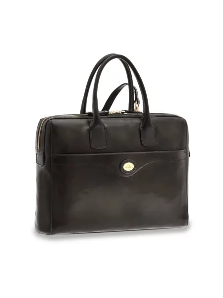 Torba na laptopa The Bridge skórzana czarna