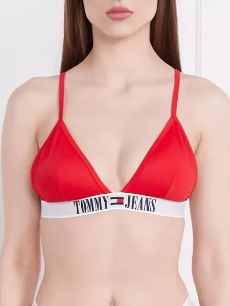 Tommy Hilfiger Sutien de baie ARCHIVE-S TRIANGLE RP roșu