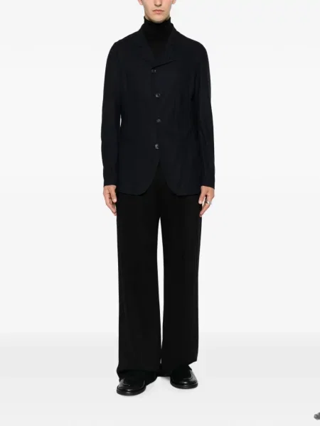 Vlněná bunda Emporio Armani modrá