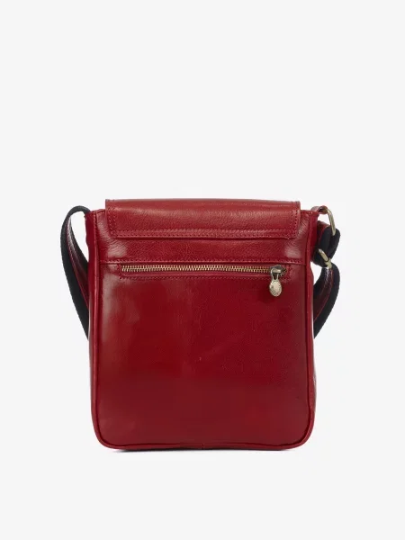 Кожаная сумка через плечо Inbag красная
