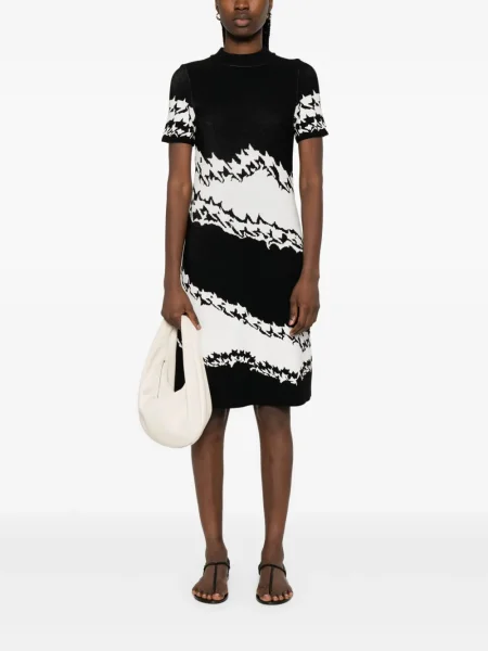 Rochie midi Marccain cu imagine până la genunchi de costum negru