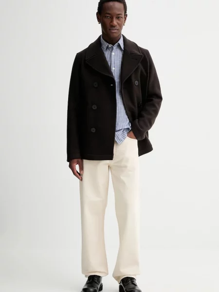 Шерстяное пальто Marc O'polo коричневое