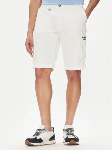 Aeronautica Militare Šortky z materiálu bílá