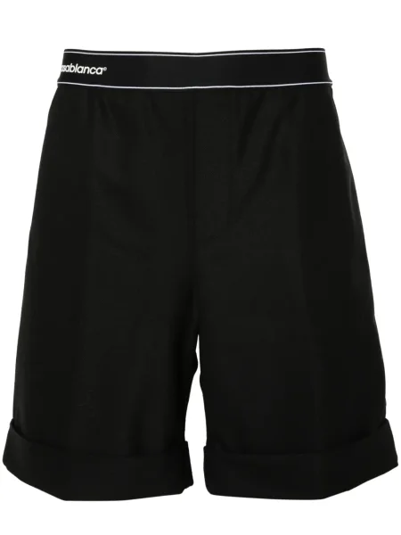 Pantaloni scurți Casablanca din țesătură twill negru