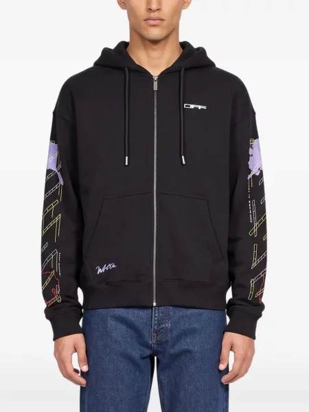 Mikina s kapucňou Off-white biela