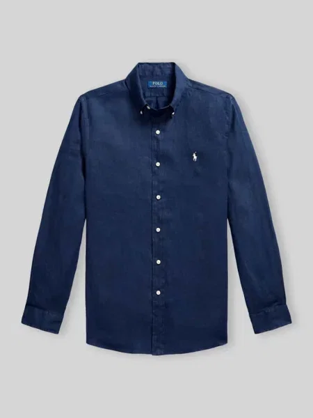 Koszula casualowa o kroju regular fit z czystego lnu Polo Ralph Lauren granatowa
