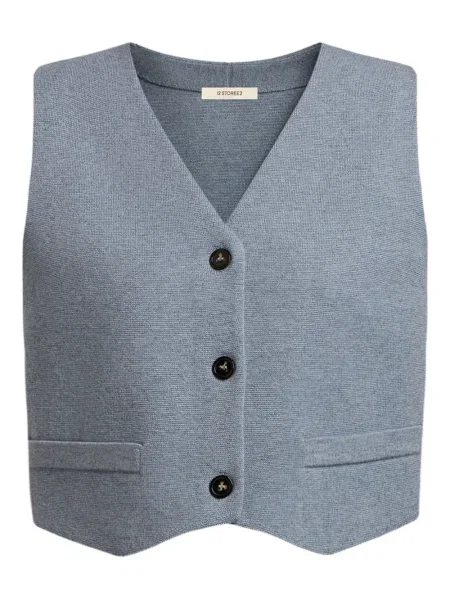 Kamizelka 12 Storeez z dekoltem w serek niebieska