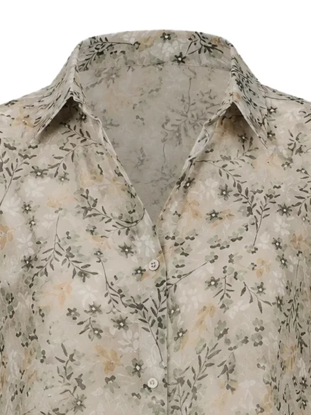 Lung cămașă Morghy cu model floral cu imagine