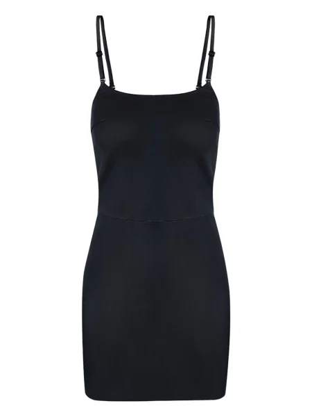 Mała sukienka mini Manokhi garniturowa na ramiączkach czarna