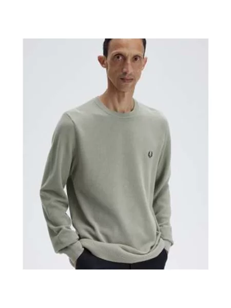 Dzianinowy sweter Fred Perry zielony