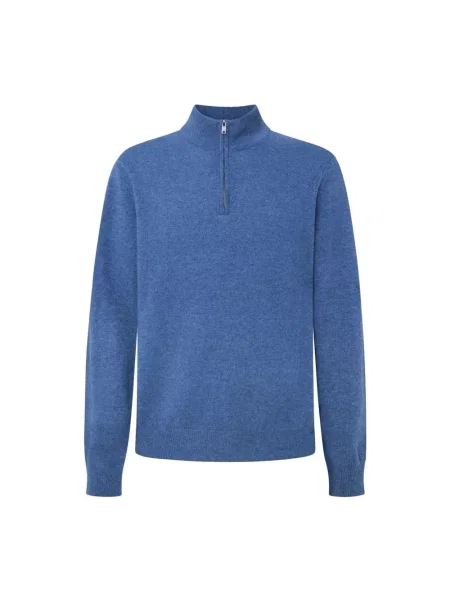 Sweter Hackett z kaszmiru niebieski