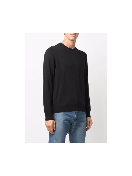 Sweter La Fileria z okrągłym dekoltem czarny