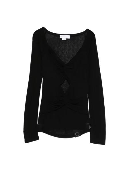 Top Stella Mccartney z dżerseju czarny