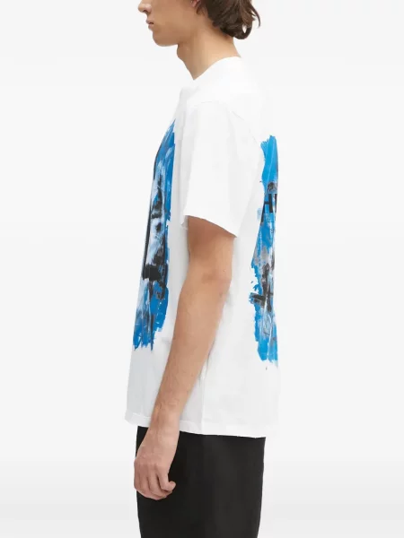 Tricou Helmut Lang cu imagine alb