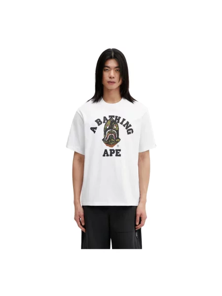 A Bathing Ape t-shirt Camo Shark Seijin biała