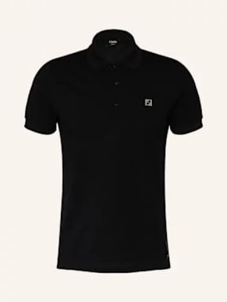 Fendi Koszulka Polo Z Piki Regular Fit schwarz czarne