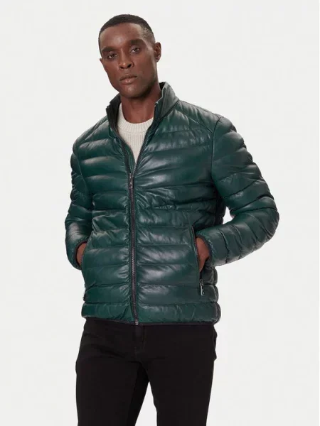 Milestone Usnjena jakna MSHendrik zelena