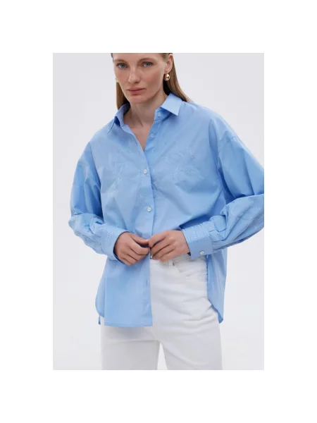 Сорочка з вишивкою Estro блакитна