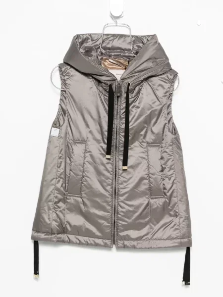 Елек Max Mara с качулка сиво